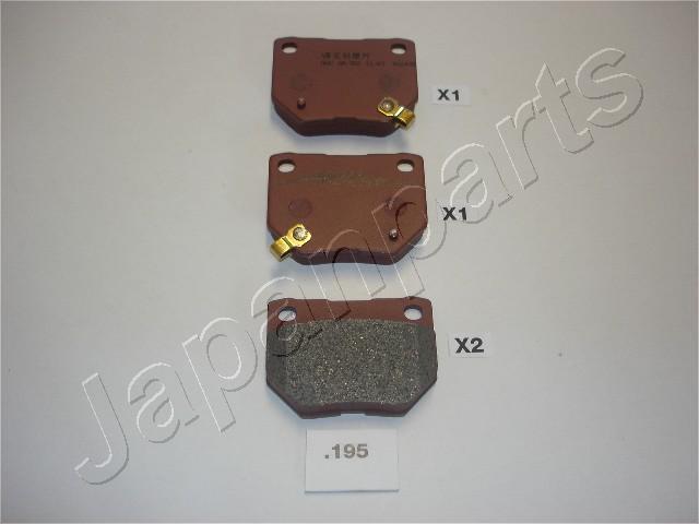 Japanparts PP-195AF - Тормозные колодки, дисковые, комплект autospares.lv