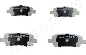 Japanparts PP-154AF - Тормозные колодки, дисковые, комплект autospares.lv