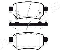 Japanparts PP-319AF - Тормозные колодки, дисковые, комплект autospares.lv