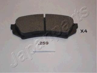 Japanparts PP-259AF - Тормозные колодки, дисковые, комплект autospares.lv