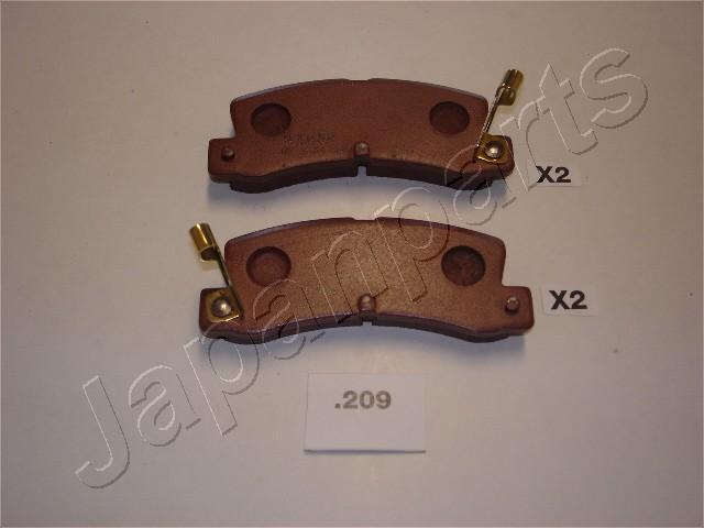 Japanparts PP-209AF - Тормозные колодки, дисковые, комплект autospares.lv