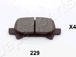 Japanparts PP-229AF - Тормозные колодки, дисковые, комплект autospares.lv