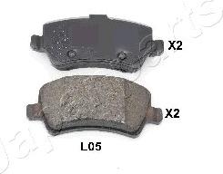 Japanparts PP-L05AF - Тормозные колодки, дисковые, комплект autospares.lv