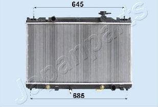 Japanparts RDA153118 - Радиатор, охлаждение двигателя autospares.lv