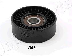 Japanparts RP-W03 - Ролик, поликлиновый ремень autospares.lv