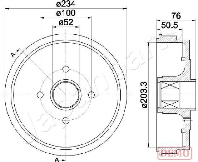 Japanparts TA-0409C - Тормозной барабан autospares.lv