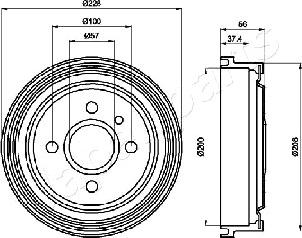 Japanparts TA-0403 - Тормозной барабан autospares.lv