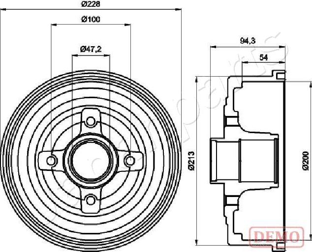 Japanparts TA-0412C - Тормозной барабан autospares.lv