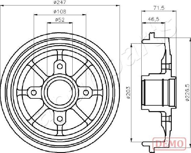 Japanparts TA-0610C - Тормозной барабан autospares.lv