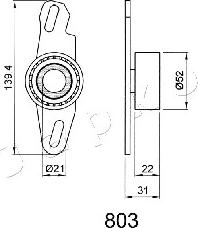 Japko 45803 - Натяжитель, ремень ГРМ autospares.lv