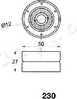 Japko 45230 - Натяжитель, ремень ГРМ autospares.lv