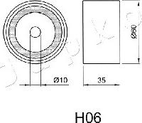 Japko 45H06 - Натяжитель, ремень ГРМ autospares.lv