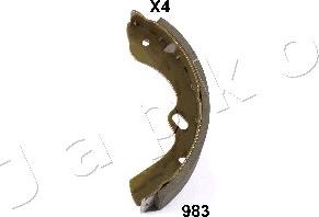 Japko 55983 - Комплект тормозных колодок, барабанные autospares.lv