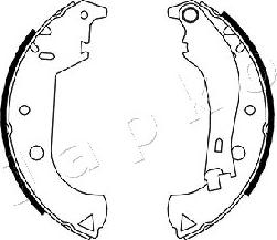 Japko 550206 - Комплект тормозных колодок, барабанные autospares.lv