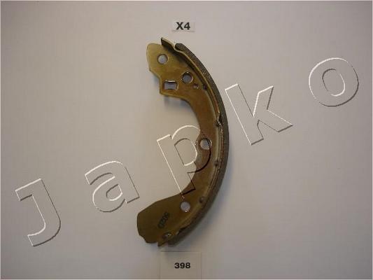 Japko 55398 - Комплект тормозных колодок, барабанные autospares.lv