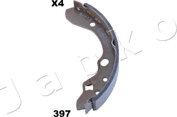 Japko 55397 - Комплект тормозных колодок, барабанные autospares.lv