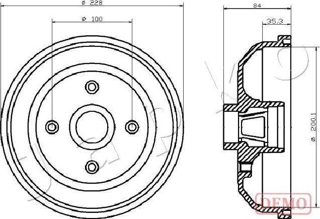 Japko 560406C - Тормозной барабан autospares.lv