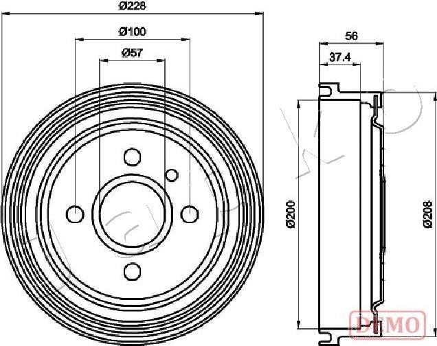 Japko 560403C - Тормозной барабан autospares.lv