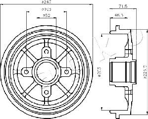 Japko 560610 - Тормозной барабан autospares.lv