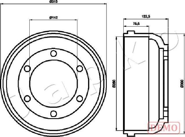 Japko 560317C - Тормозной барабан autospares.lv