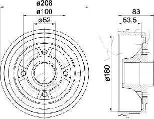 Japko 560709 - Тормозной барабан autospares.lv