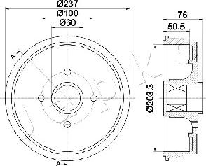 Japko 560700 - Тормозной барабан autospares.lv