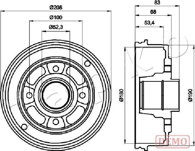 Japko 560707C - Тормозной барабан autospares.lv