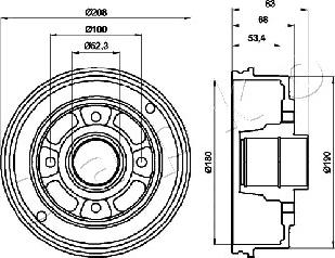 Japko 560707 - Тормозной барабан autospares.lv