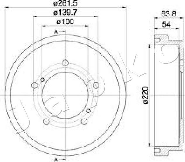 Japko 56819C - Тормозной барабан autospares.lv