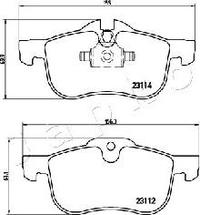 Japko 50494 - Тормозные колодки, дисковые, комплект autospares.lv