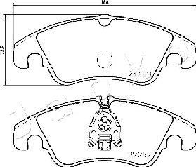 Japko 500916 - Тормозные колодки, дисковые, комплект autospares.lv