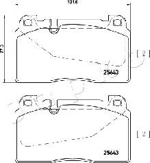 Japko 500924 - Тормозные колодки, дисковые, комплект autospares.lv