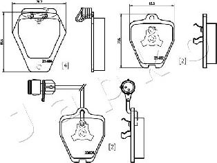 Japko 500920 - Тормозные колодки, дисковые, комплект autospares.lv