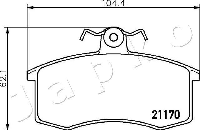 Japko 50045 - Тормозные колодки, дисковые, комплект autospares.lv