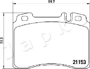 Japko 500505 - Тормозные колодки, дисковые, комплект autospares.lv