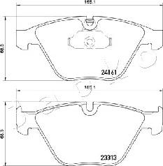 Japko 500114 - Тормозные колодки, дисковые, комплект autospares.lv