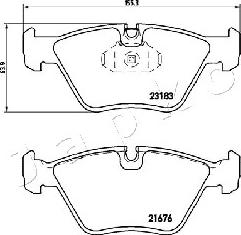 Japko 500112 - Тормозные колодки, дисковые, комплект autospares.lv