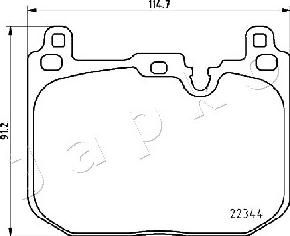 Japko 500135 - Тормозные колодки, дисковые, комплект autospares.lv