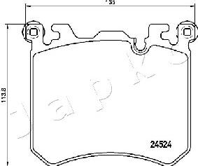 Japko 500133 - Тормозные колодки, дисковые, комплект autospares.lv