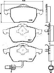 Japko 500313 - Тормозные колодки, дисковые, комплект autospares.lv