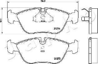 Japko 500327 - Тормозные колодки, дисковые, комплект autospares.lv