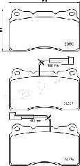 Japko 500207 - Тормозные колодки, дисковые, комплект autospares.lv