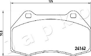 Japko 500703 - Тормозные колодки, дисковые, комплект autospares.lv