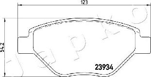 Japko 500716 - Тормозные колодки, дисковые, комплект autospares.lv