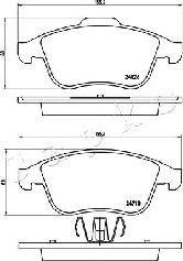 Japko 500710 - Тормозные колодки, дисковые, комплект autospares.lv