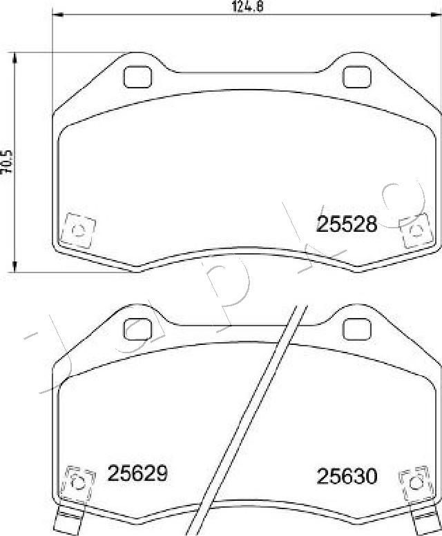 Japko 503004 - Тормозные колодки, дисковые, комплект autospares.lv