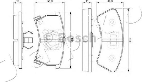 Japko 503003 - Тормозные колодки, дисковые, комплект autospares.lv