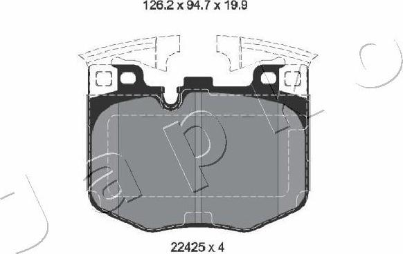 Japko 502029 - Тормозные колодки, дисковые, комплект autospares.lv