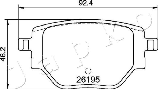 Japko 510408 - Тормозные колодки, дисковые, комплект autospares.lv