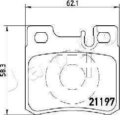 Japko 510502 - Тормозные колодки, дисковые, комплект autospares.lv